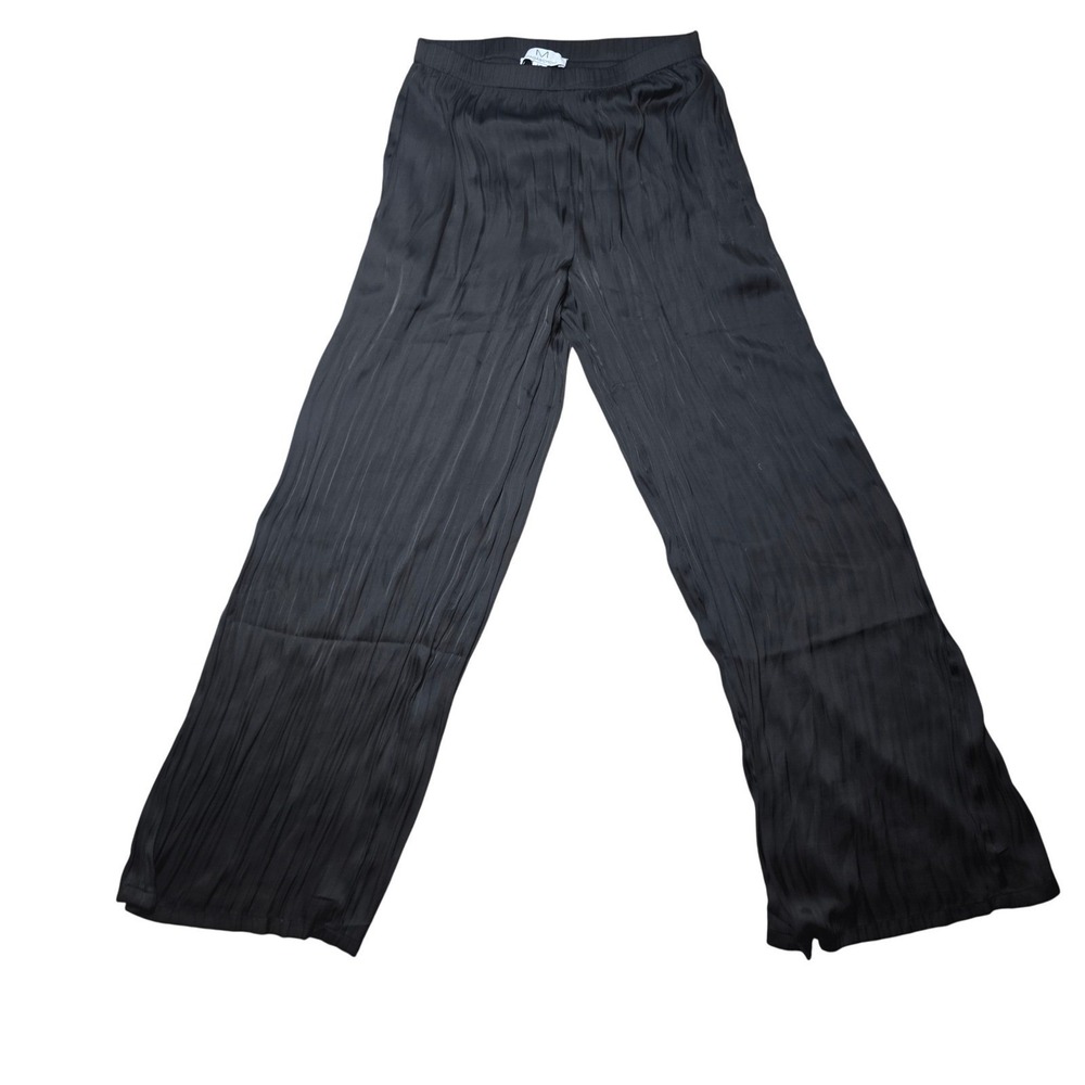 Magaschoni Wide Leg Pants Pleated Pull-On Womens Small Resort Vacation